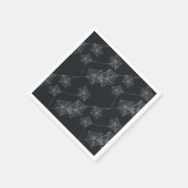 ブラックスパイダーウェブ、ハローウィンパーティ スタンダードカクテルナプキン (角)