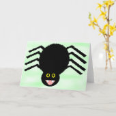 ブラックスパイダーグリーティングカード カード (黄色い花)