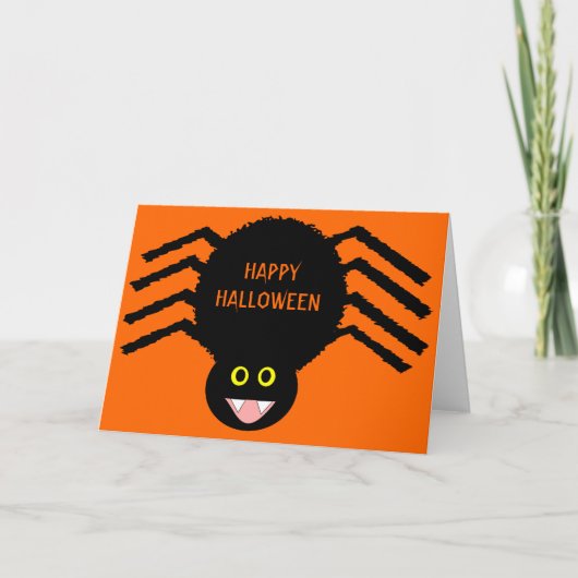 ブラックスパイダーハロウィンカード カード (正面)