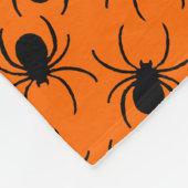 ブラックスパイダーハロウィーンデザイン フリースブランケット (角)