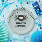 ブラックスパイダーハロウィーン誕生日パーティー ペーパープレート (パーティー)