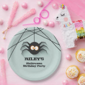 ブラックスパイダーハロウィーン誕生日パーティー ペーパープレート (パーティー)