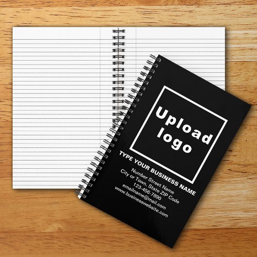 ブラックスパイラルノートブック上のビジネスブランド ノートブック