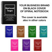 ブラックスパイラルノートブック上のビジネスブランド ノートブック