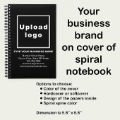 ブラックスパイラルノートブック上のビジネスブランド ノートブック