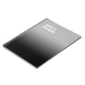 ブラックスパイラルノートブック – 「ノート考え&履歴」 ノートブック (左側)