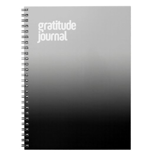 ブラックスパイラルノート – 「感謝ジャーナル」 ノートブック (正面)