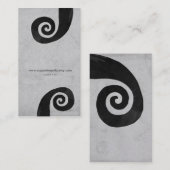 ブラックスパイラル動揺して手作り名刺 名刺 (正面/裏面)