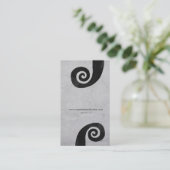 ブラックスパイラル動揺して手作り名刺 名刺 (スタンド正面)