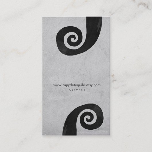 ブラックスパイラル動揺して手作り名刺 名刺 (正面)