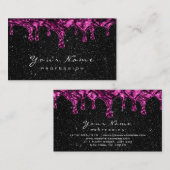 ブラックスパークリーグリッターワックス脱毛ピンク脱毛 名刺 (正面/裏面)