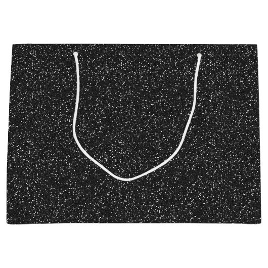 ブラックスパークルグリッターラージ抱き枕 ラージペーパーバッグ (正面)