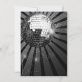 ブラックスパークルディスコボール50thバースデーパーティー 招待状 (裏面)