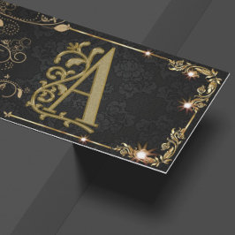 ブラックスパークルモノグラム 名刺