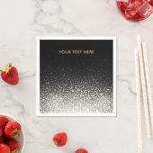 ブラックスパークル紙ナプキンス スタンダードカクテルナプキン (インサイチュ)