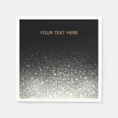 ブラックスパークル紙ナプキンス スタンダードカクテルナプキン (正面)