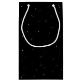 ブラックスパーソナライズされたノーベリー+ユーカリ結婚ス スモールペーパーバッグ (裏面)