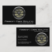 ブラックスピーカカッコいいーオーディオ技術者の名刺 名刺 (正面/裏面)