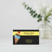 ブラックスプユニークリンクルズさくらんぼアイスクリームコーン 名刺 (スタンド正面)