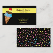 ブラックスプユニークリンクルズさくらんぼアイスクリームコーン 名刺 (正面/裏面)