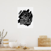 ブラックスプラッシュおもしろいキャット引用文 ポスター (キッチン)