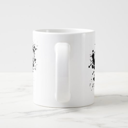 ブラックスプラッシュのブルエレファントが背景を選ぶ ジャンボコーヒーマグカップ (裏面)