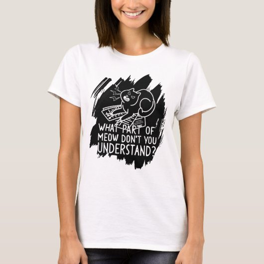 ブラックスプラッシュ面白ねこ名言 Tシャツ (正面)