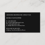 ブラックスプレータンニングボホ体スキンウーマン 名刺 (裏面)