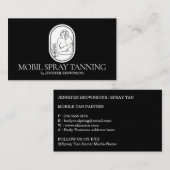 ブラックスプレータンニングボホ体スキンウーマン 名刺 (正面/裏面)