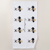 ブラックスペードズブロンドクイーンサンダー_コーブ  ビーチタオル (正面)