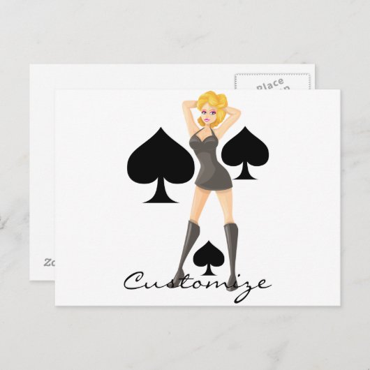 ブラックスペードズブロンドクイーンサンダー_コーブ ポストカード (正面/裏面)