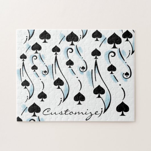 ブラックスペードタトゥースタイルサンダー_コーブ ジグソーパズル (横)