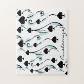 ブラックスペードタトゥースタイルサンダー_コーブ ジグソーパズル (縦)