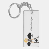 ブラックスペードブロンドクイーンサンダーコーブ キーホルダー (正面左)