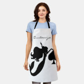 ブラックスペードマーメイドシルエットサンダー_コーブ エプロン (着用した状態)