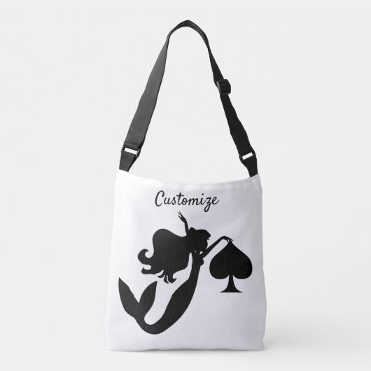 ブラックスペードマーメイドシルエットサンダー_コーブ クロスボディバッグ (正面)