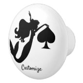 ブラックスペードマーメイドシルエットサンダー_コーブ  セラミックノブ (右)