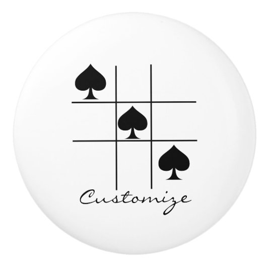 ブラックスペードTic Tac Toe Thunder_Cove セラミックノブ (正面)