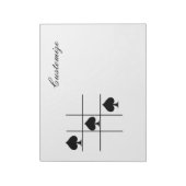 ブラックスペードTic Tac Toe Thunder_Cove ノートパッド (回転)