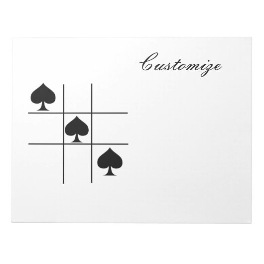 ブラックスペードTic Tac Toe Thunder_Cove ノートパッド (正面)