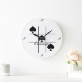 ブラックスペードTic Tac Toe Thunder_Cove ラージ壁時計 (ホーム)