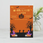 ブラックスポオクタキュラーハロウィーン誕生日 招待状 (スタンド正面)