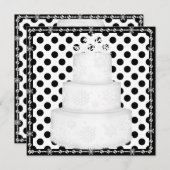 ブラックスポットケーキの結婚式招待状 招待状 (正面/裏面)