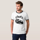 ブラックスポーツカー Tシャツ (正面フル)