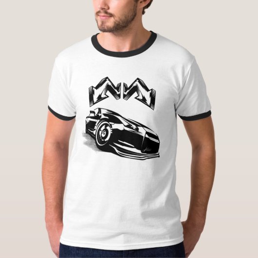 ブラックスポーツカー Tシャツ (正面)