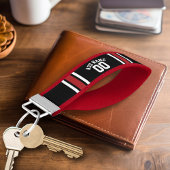 ブラックスポーツジャージー名前をカスタムする番号 リストバンドキーホルダー