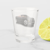 ブラックスポーツレースカーショットグラス ショットグラス (裏面)