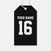 ブラックスポーティチームジャージー ギフトタグ (正面)