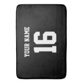 ブラックスポーティチームジャージー バスマット (正面縦)