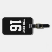ブラックスポーティチームジャージー ラゲッジタグ (正面横)